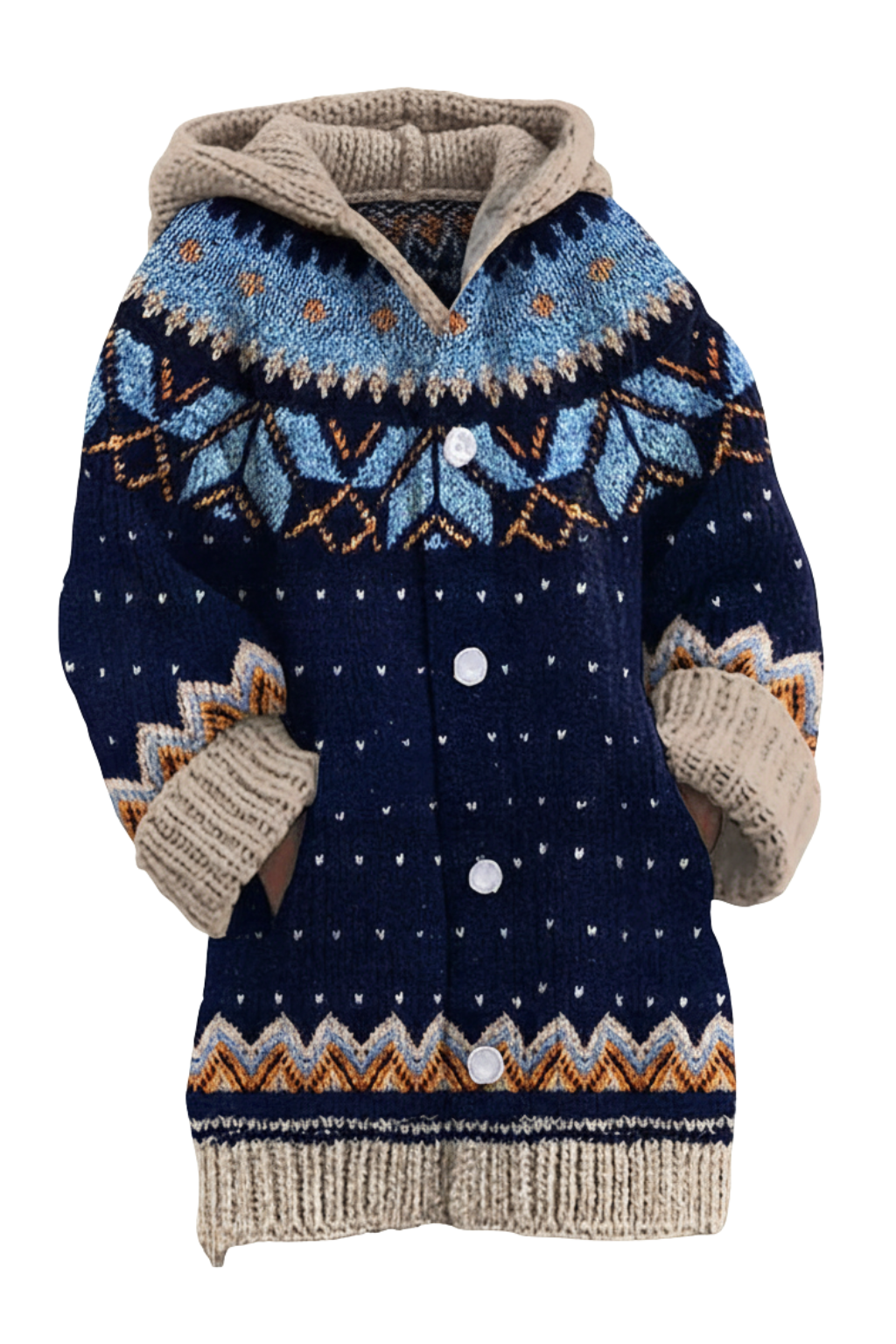 Cardigan de iarnă tricotat moale pentru căldură confortabilă pentru femei